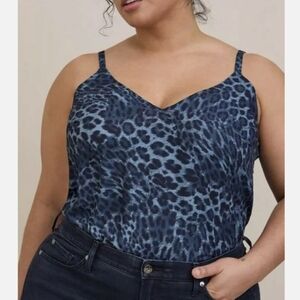NWOT Torrid blue leopard top